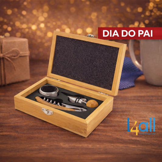 Set de Vinho em Bambu