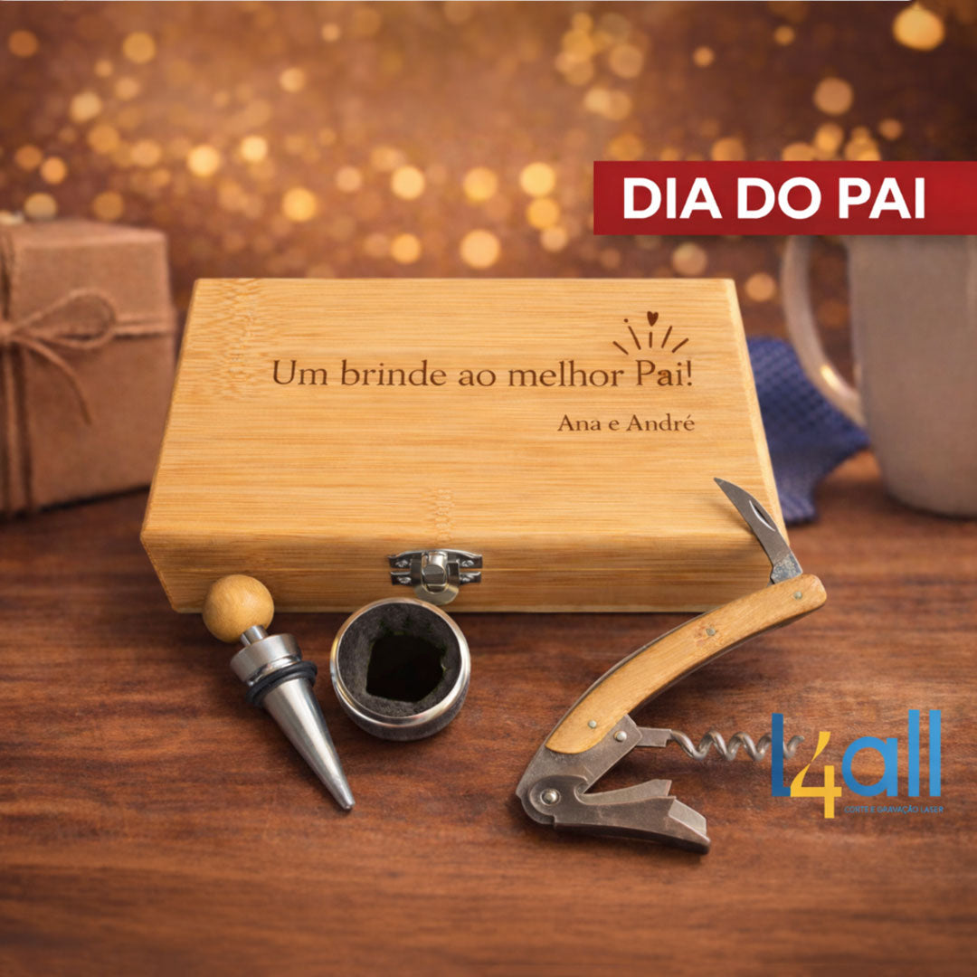 Set de Vinho em Bambu