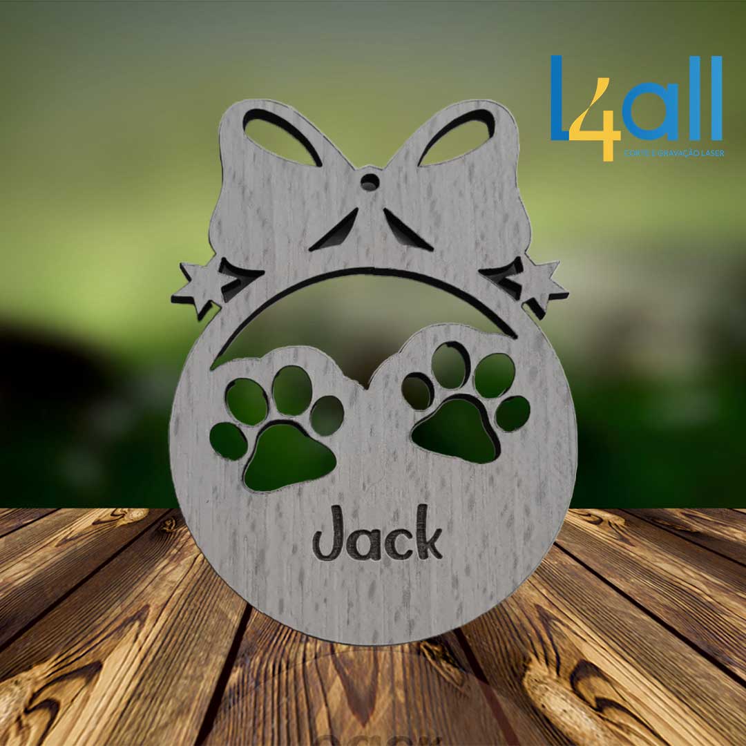 Bola de Natal com Laço - Patinhas