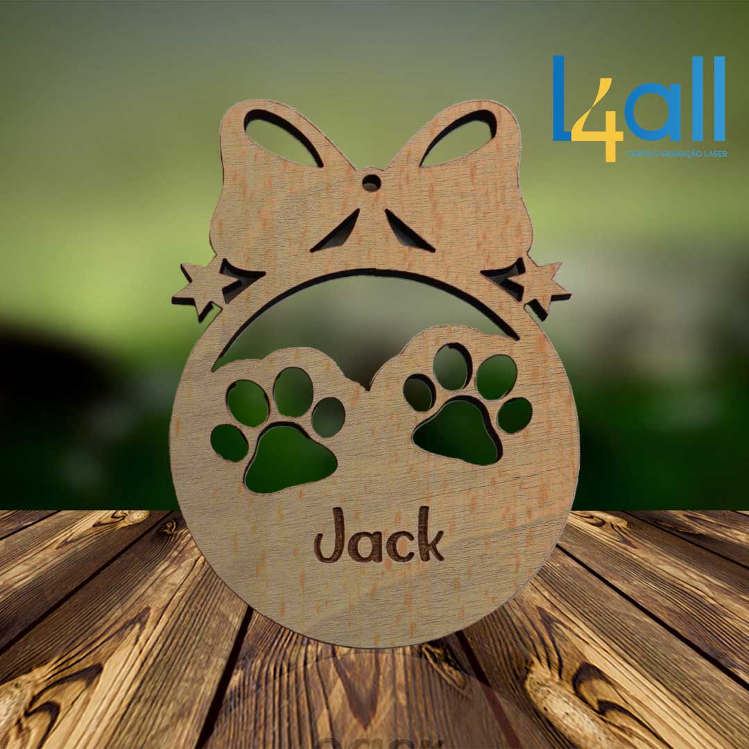 Bola de Natal com Laço - Patinhas