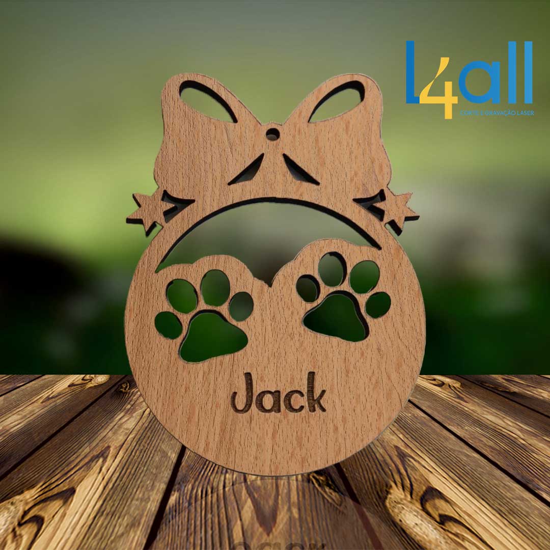 Bola de Natal com Laço - Patinhas