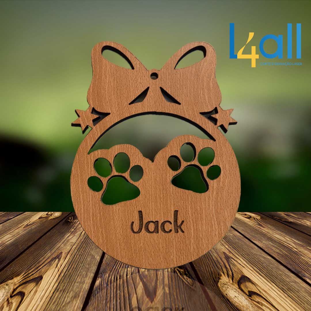 Bola de Natal com Laço - Patinhas