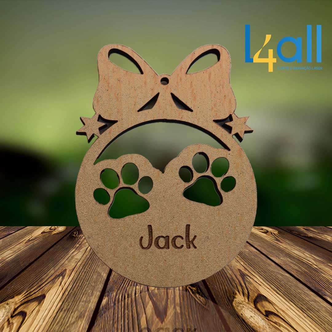 Bola de Natal com Laço - Patinhas