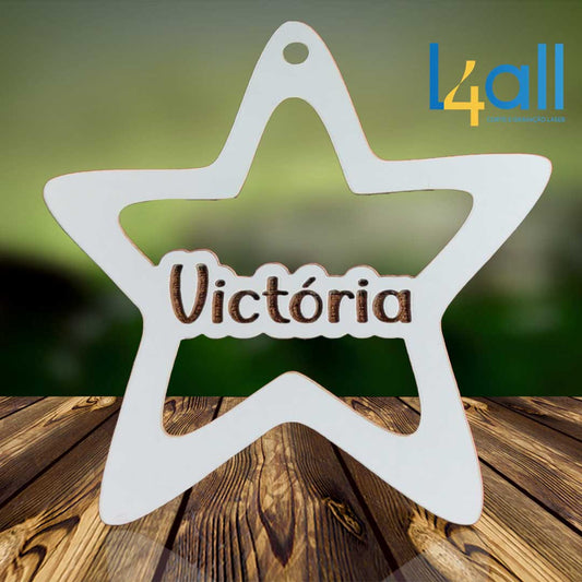 Estrela de Natal com Nome